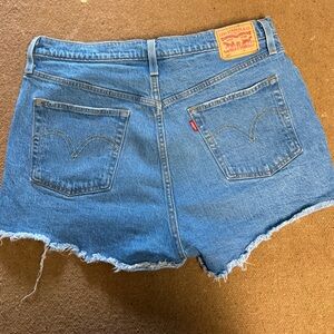 Levi's Distressed Blue Denim Skirt